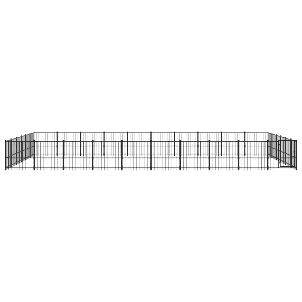 Outdoor Dog Kennel Steel 56.45 m²