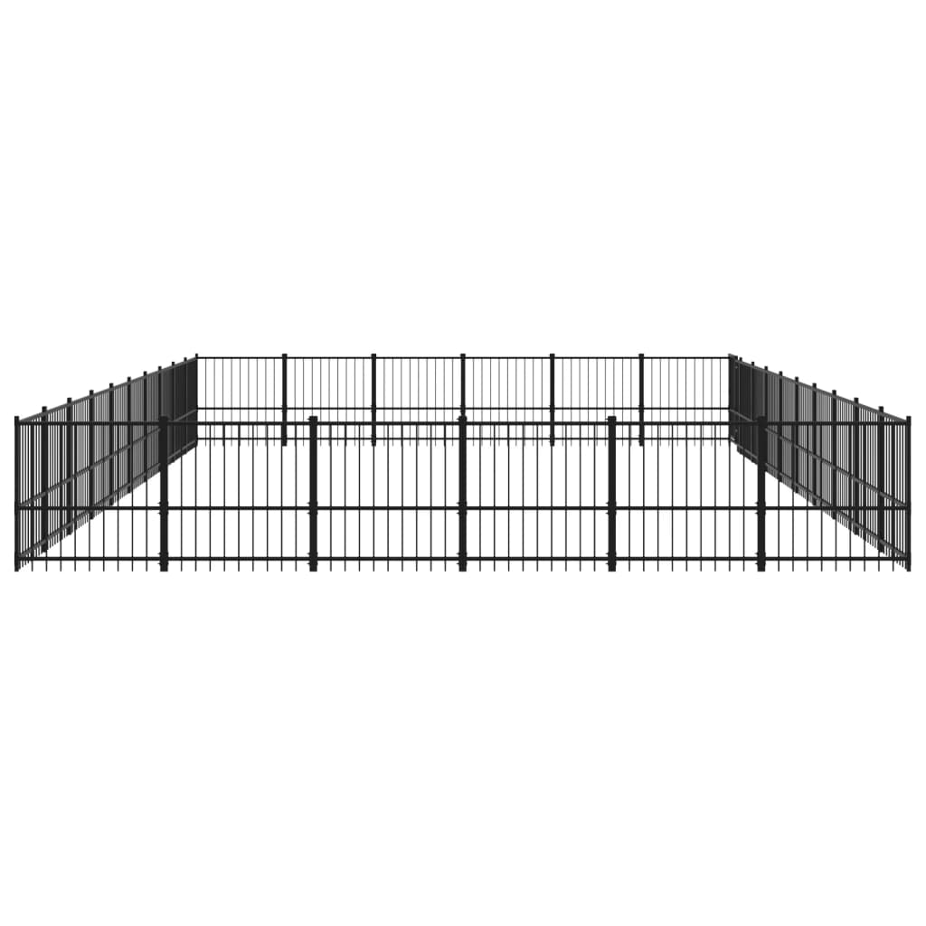 Outdoor Dog Kennel Steel 56.45 m²