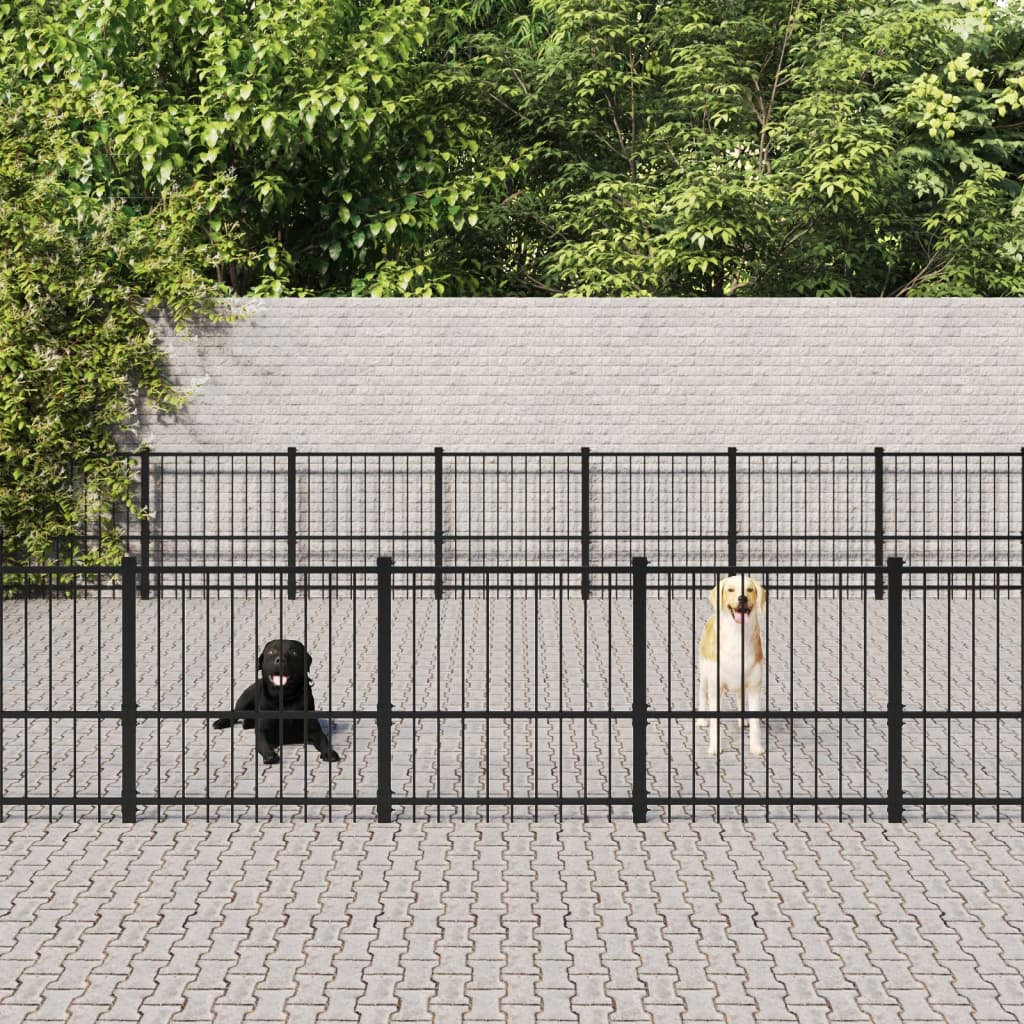 Outdoor Dog Kennel Steel 46.1 m²