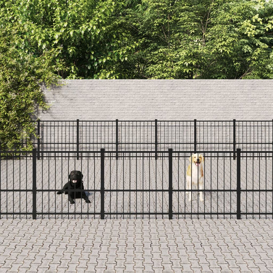 Outdoor Dog Kennel Steel 46.1 m²