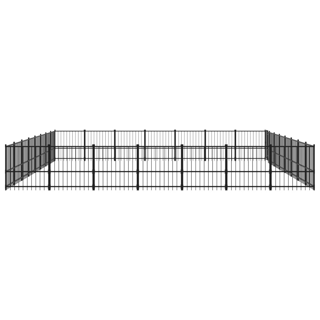 Outdoor Dog Kennel Steel 52.69 m²