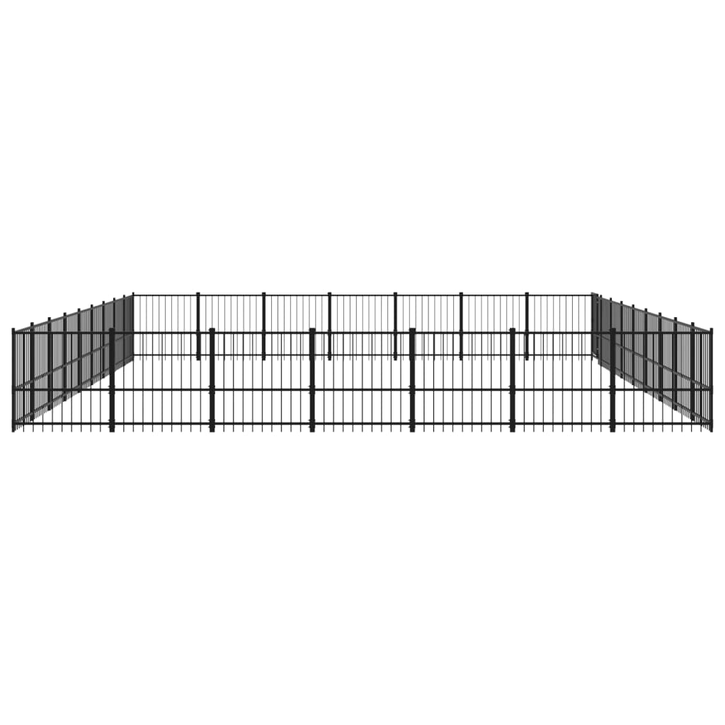 Outdoor Dog Kennel Steel 59.28 m²