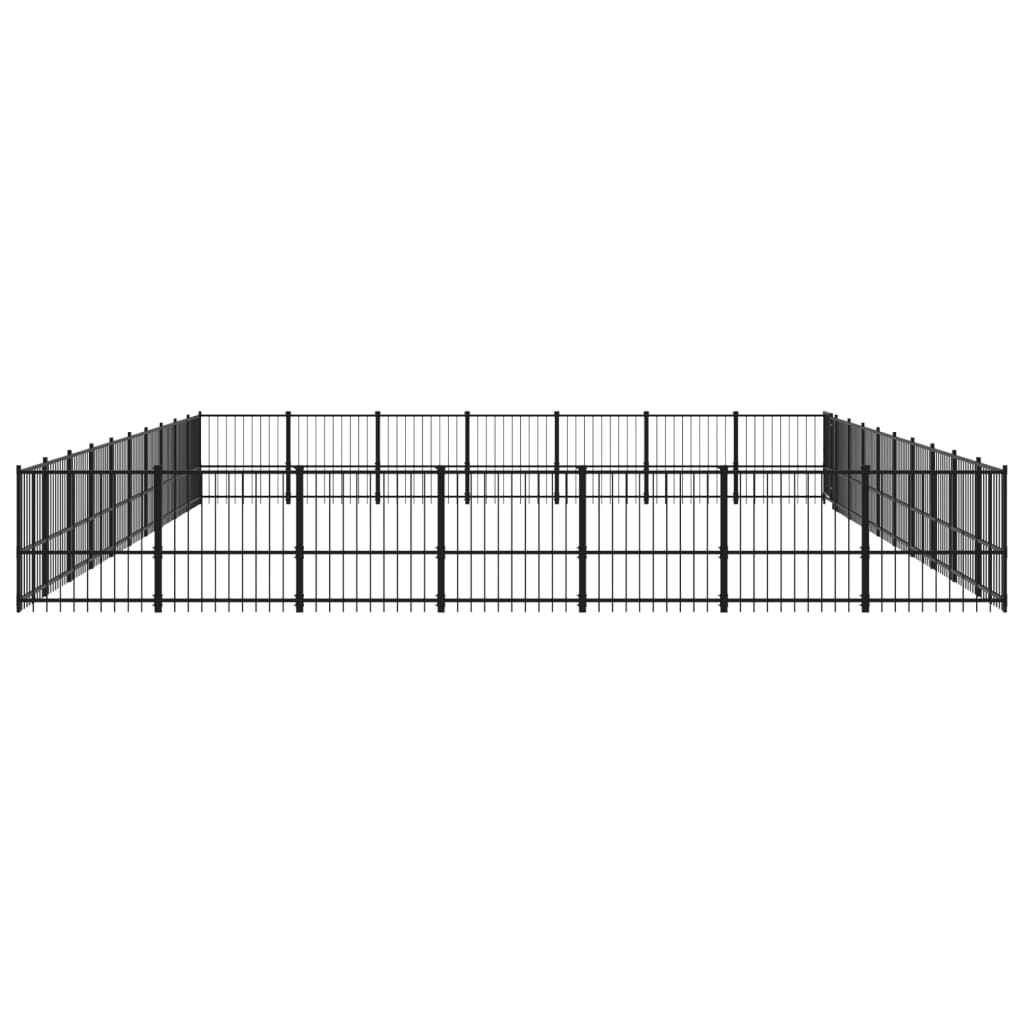 Outdoor Dog Kennel Steel 65.86 m²