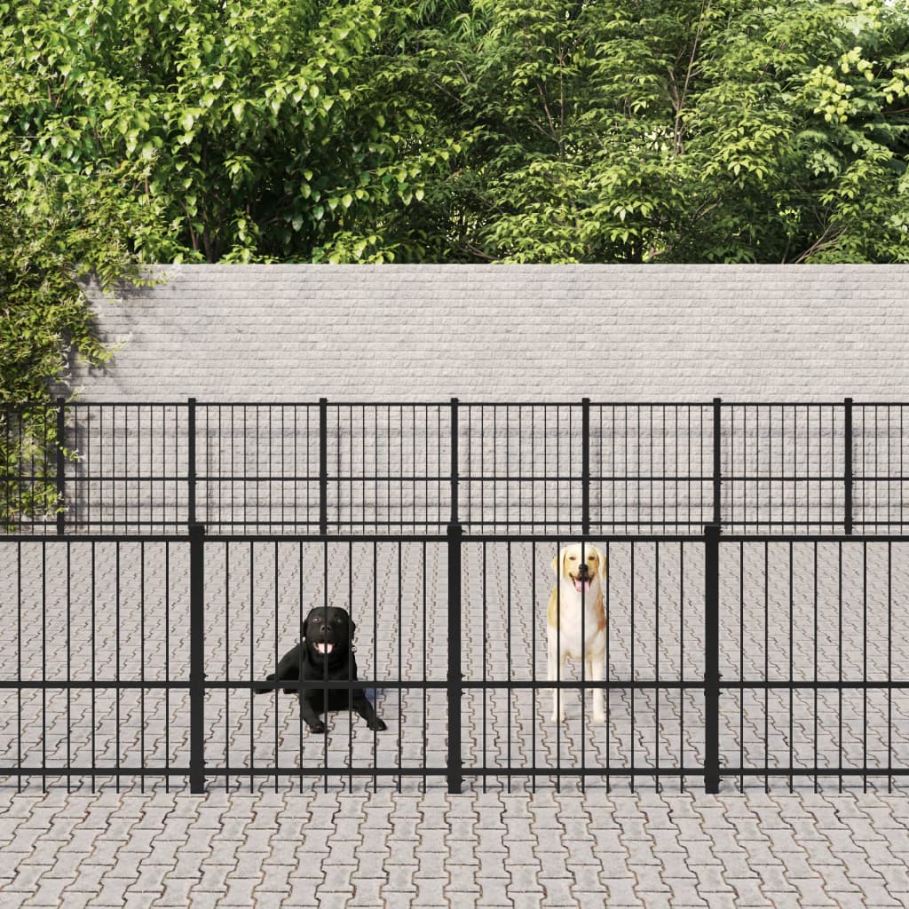 Outdoor Dog Kennel Steel 67.74 m²