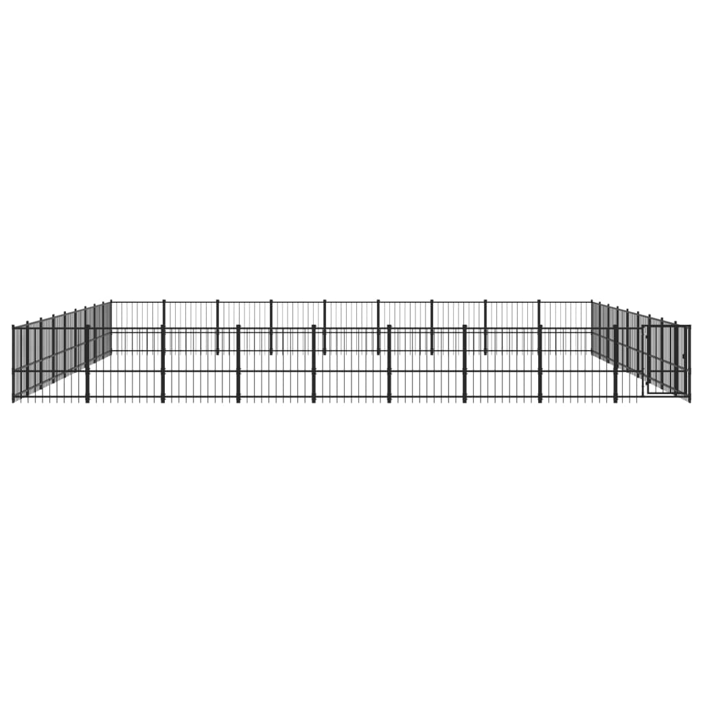 Outdoor Dog Kennel Steel 76.21 m²
