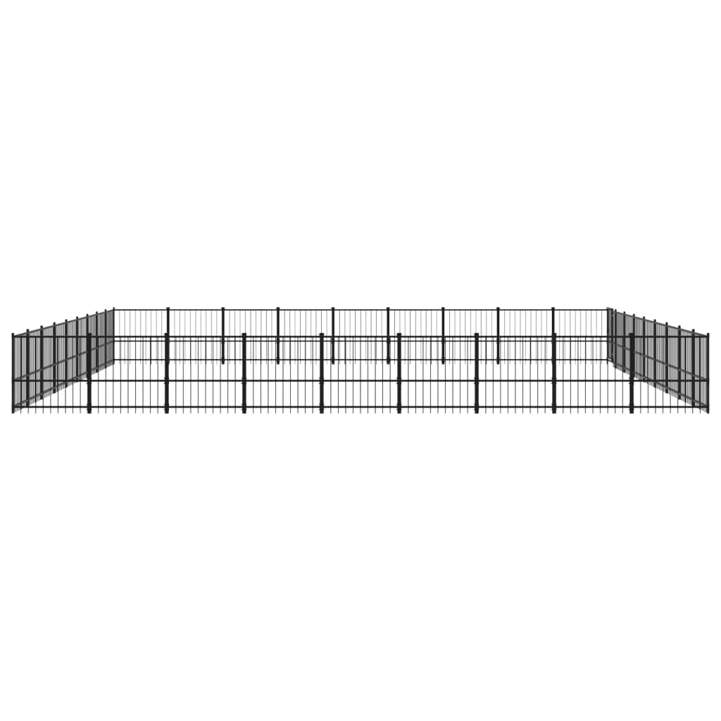 Outdoor Dog Kennel Steel 76.21 m²