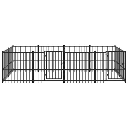 Outdoor Dog Kennel Steel 7.51 m²