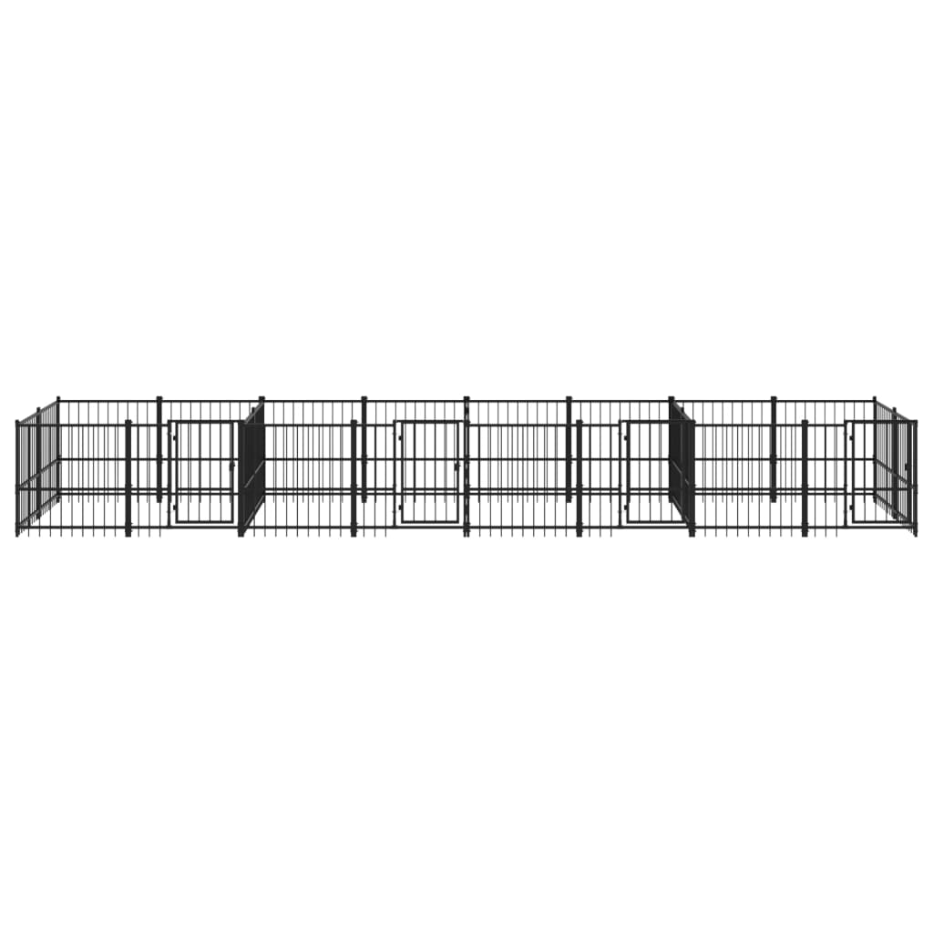 Outdoor Dog Kennel Steel 15.02 m²