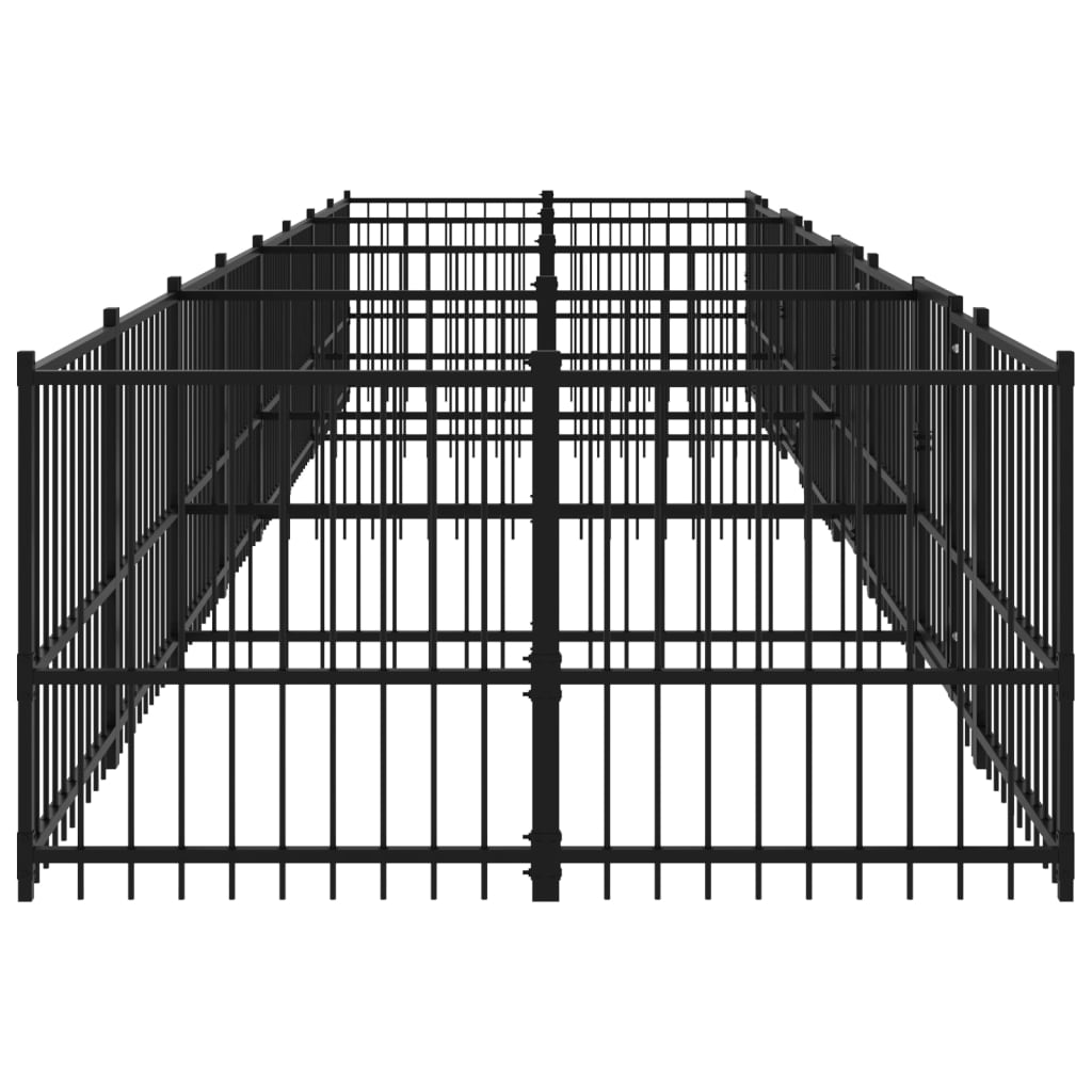 Outdoor Dog Kennel Steel 15.02 m²
