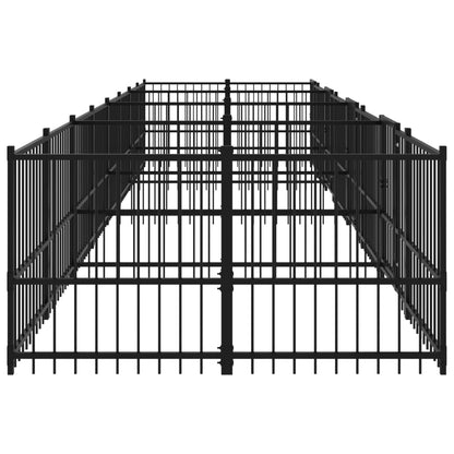 Outdoor Dog Kennel Steel 15.02 m²