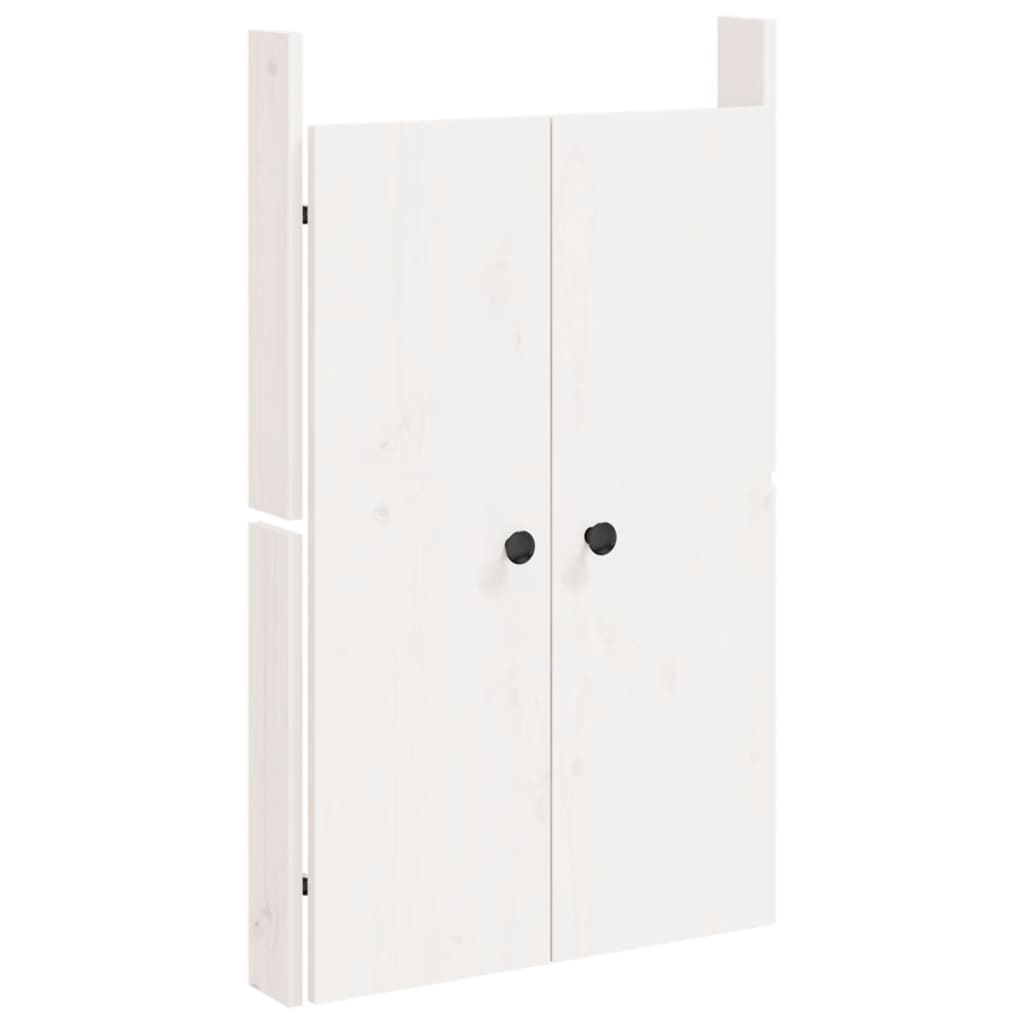 Outdoor Kitchen Doors 2 pcs White 50x9x82 cm Solid Wood Pine