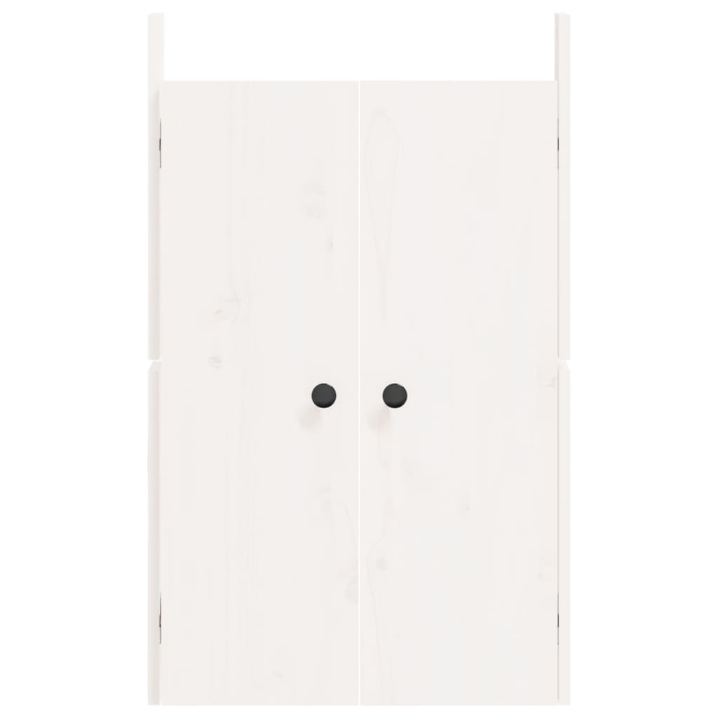 Outdoor Kitchen Doors 2 pcs White 50x9x82 cm Solid Wood Pine