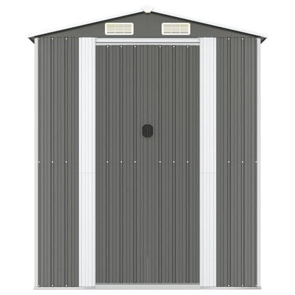 Garden Shed Light Grey 192x855x223 cm Galvanised Steel