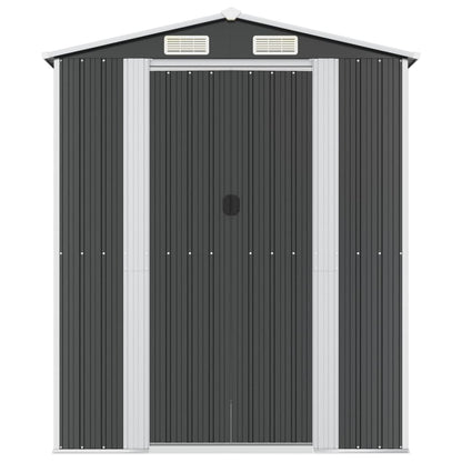 Garden Shed Anthracite 192x357x223 cm Galvanised Steel