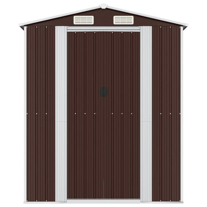 Garden Shed Dark Brown 192x274x223 cm Galvanised Steel