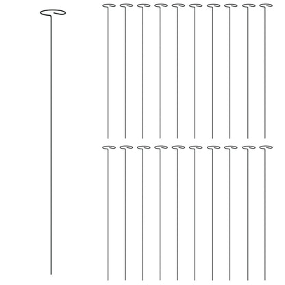 Garden Plant Stakes 20 pcs Dark Green 61 cm Steel