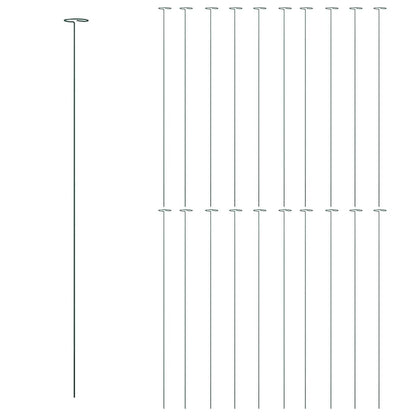 Garden Plant Stakes 20 pcs Dark Green 91 cm Steel