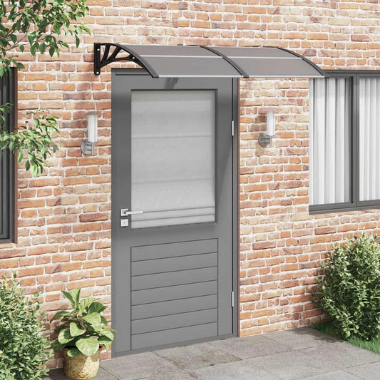 Door Canopy Black 150x100 cm Polycarbonate