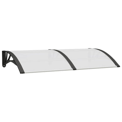 Door Canopy Black and Transparent 150x75 cm Polycarbonate