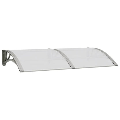Door Canopy Grey 150x75 cm Polycarbonate