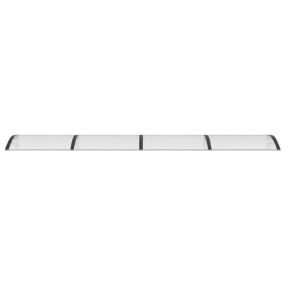 Door Canopy Black and Transparent 400x75 cm Polycarbonate