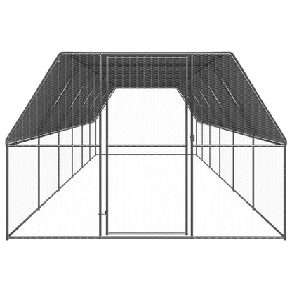 Outdoor Chicken Cage 3x12x2 m Galvanised Steel