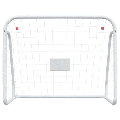 Football Goal with Net White 125x96x60 cm Steel&Polyester
