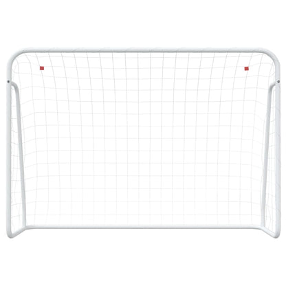Football Goal with Net White 214x75x152 cm Steel&Polyester