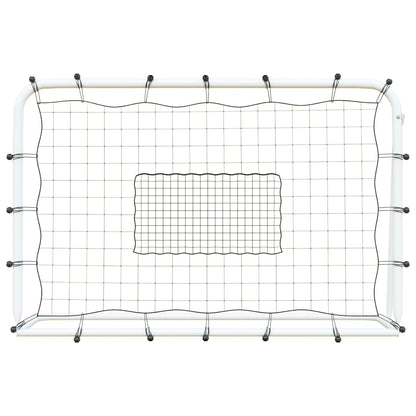 Football Net Rebounder White&Black 184x61x123 cm Steel and PE