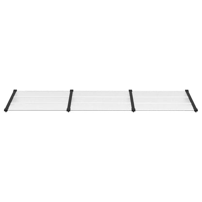 Door Canopy Black and Transparent 297.5x90 cm Polycarbonate