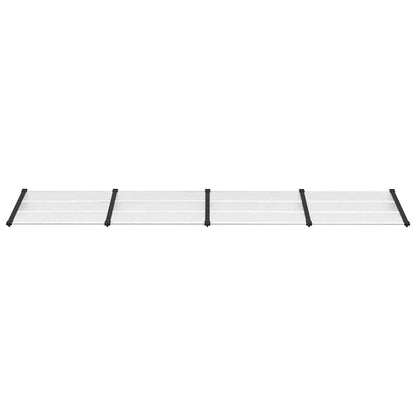 Door Canopy Black and Transparent 396x90 cm Polycarbonate