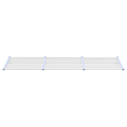 Door Canopy Grey and Transparent 297.5x90 cm Polycarbonate