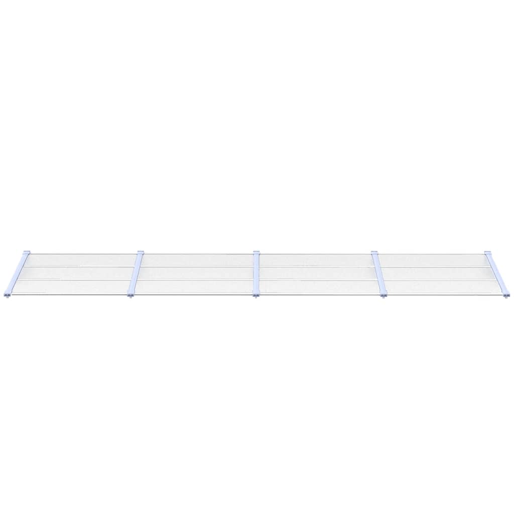 Door Canopy Grey and Transparent 396x90 cm Polycarbonate