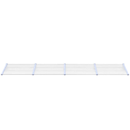 Door Canopy Grey and Transparent 396x90 cm Polycarbonate