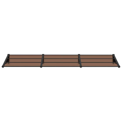 Door Canopy Black 297.5x90 cm Polycarbonate