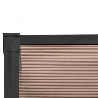 Door Canopy Black 358.5x90 cm Polycarbonate