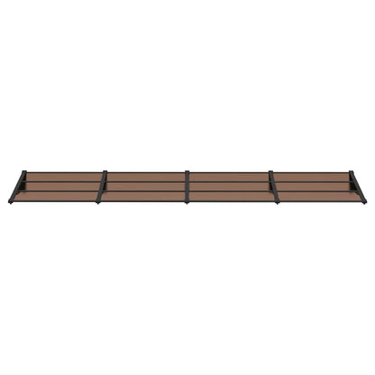 Door Canopy Black 396x90 cm Polycarbonate