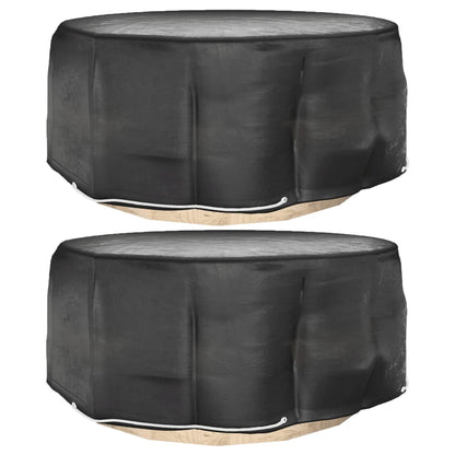 Garden Furniture Covers 2 pcs 10 Eyelets Ø260x90 cm Round