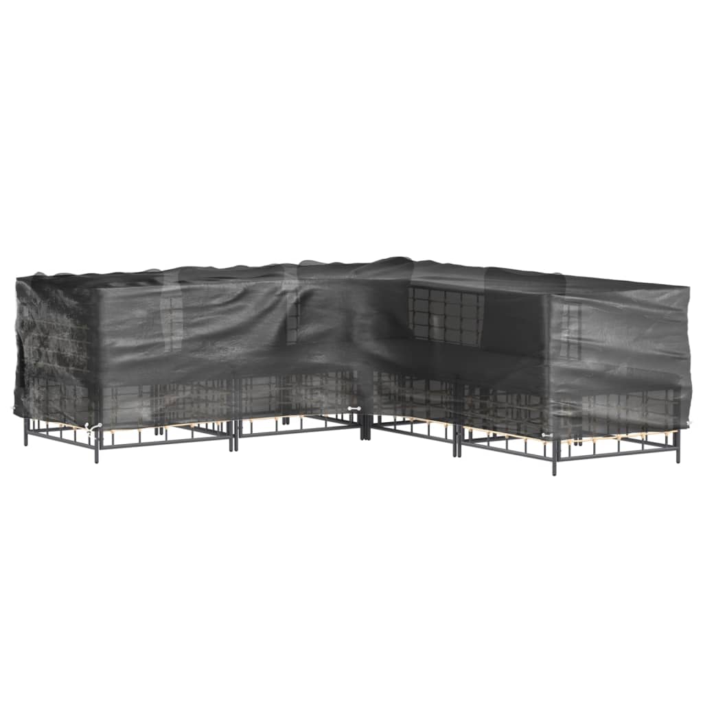 L-Shaped Garden Furniture Covers 2 pcs 12 Eyelets 185x185x90 cm