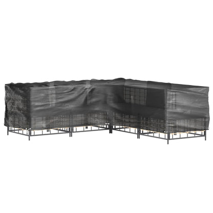 L-Shaped Garden Furniture Covers 2 pcs 12 Eyelets 185x185x90 cm