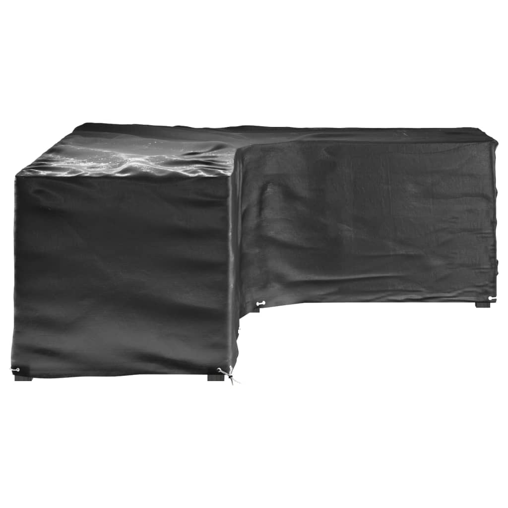 L-Shaped Garden Furniture Covers 2 pcs 18 Eyelets 285x220x80 cm