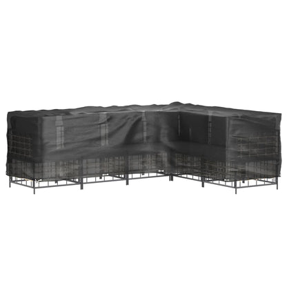 L-Shaped Garden Furniture Covers 2 pcs 18 Eyelets 285x220x80 cm