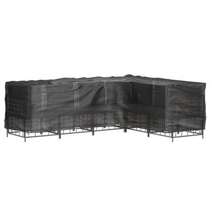 L-Shaped Garden Furniture Covers 2 pcs 16 Eyelets 260x210x80 cm