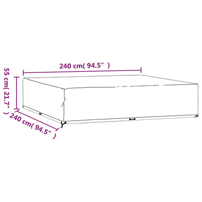 Garden Furniture Cover 16 Eyelets 240x240x55 cm Square