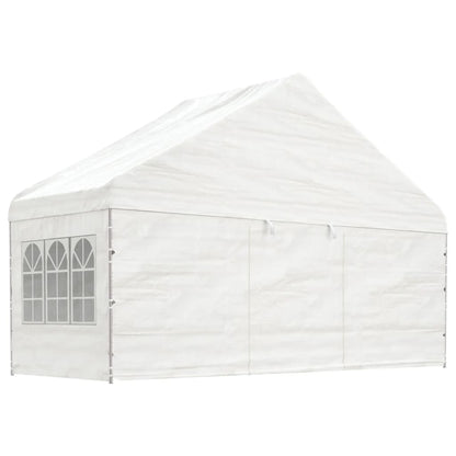 Gazebo with Roof White 17.84x5.88x3.75 m Polyethylene