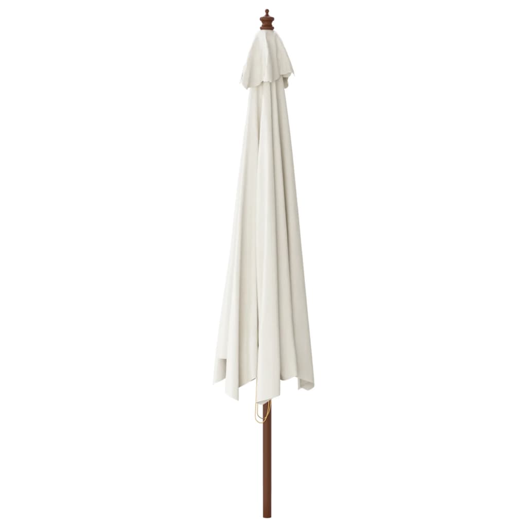 Garden Parasol with Wooden Pole Sand 400x273 cm