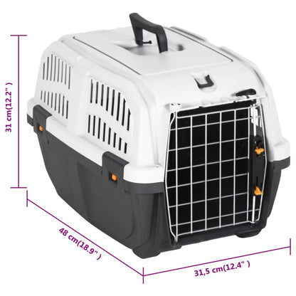 Pet Carrier with Metal Door 48x31.5x31 cm Polypropylene
