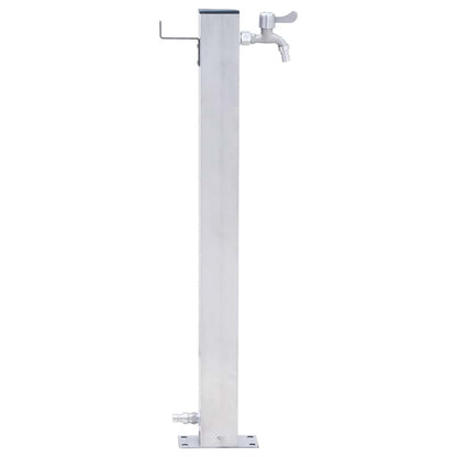 Garden Water Column 60 cm Stainless Steel Square