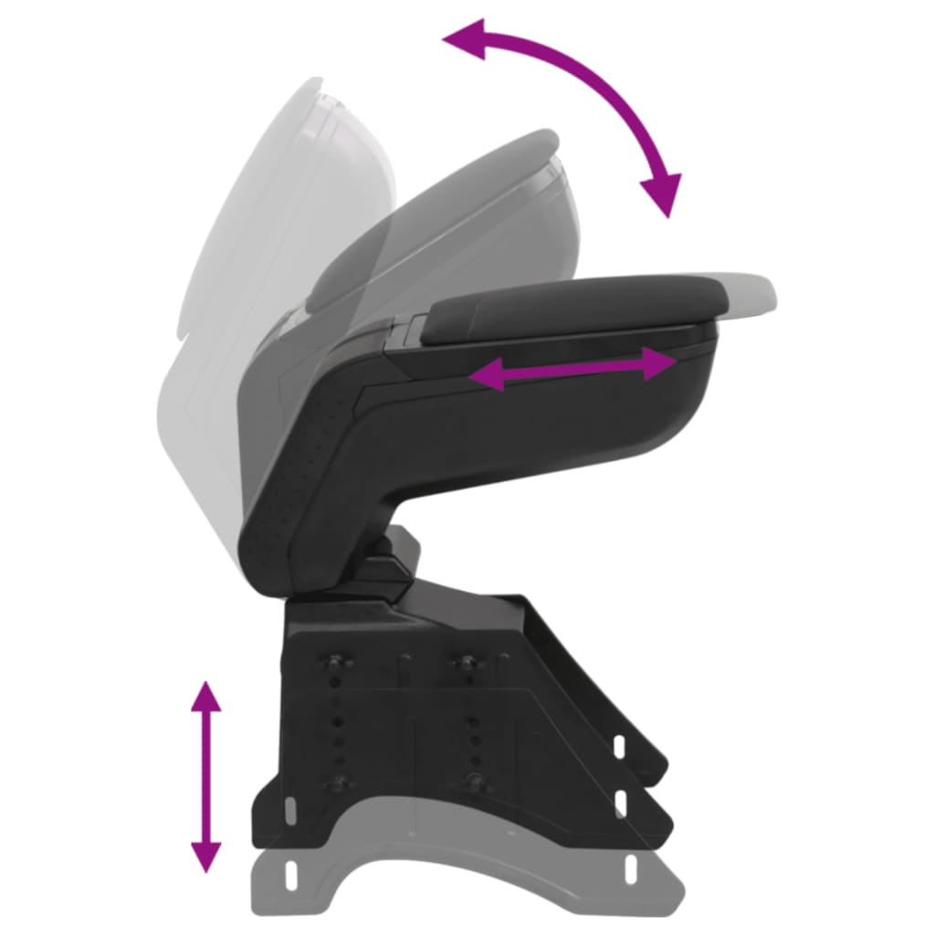 Car Armrest Universal Black 14x30x(32-48.5) cm ABS