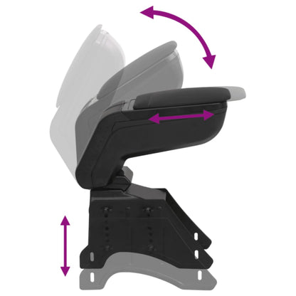 Car Armrest Universal Black 14x30x(32-48.5) cm ABS